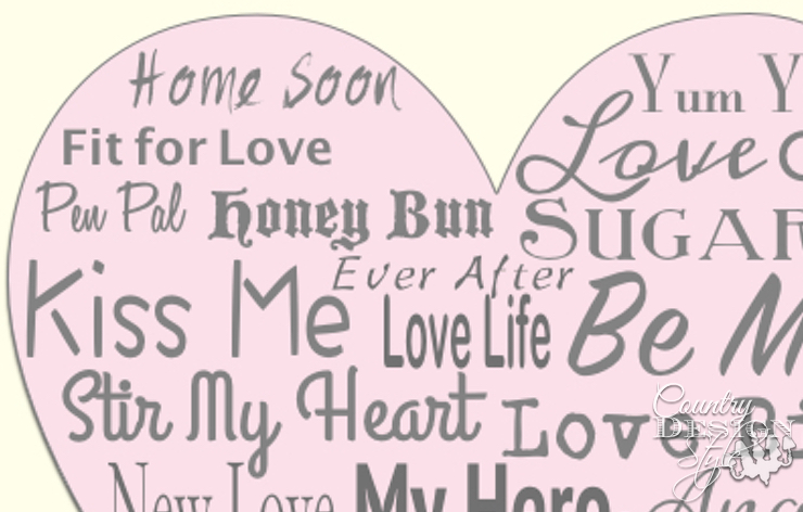 Conversation Heart Printable FP | Country Design Style | countrydesignstyle.com