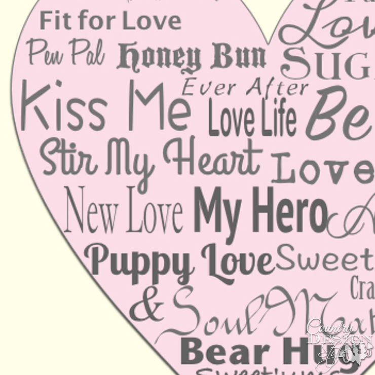 Conversation Heart Printable SQ | Country Design Style | countrydesignstyle.com