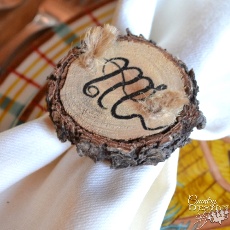 How to make wood slice napkin rings | Country Design Style | countrydesignstyle.com