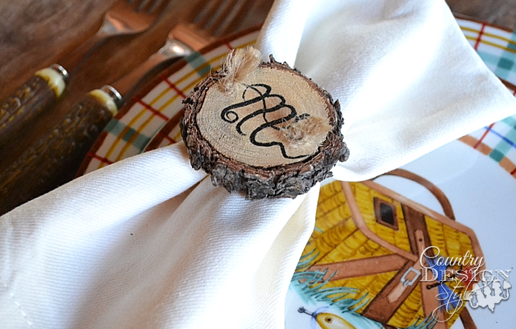 Monogram Wood Slices | Country Design Style | countrydesignstyle.com