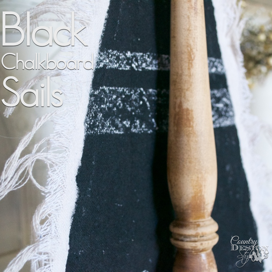 Black Chalkboard Sails | Country Design Style | countrydesignstyle.com