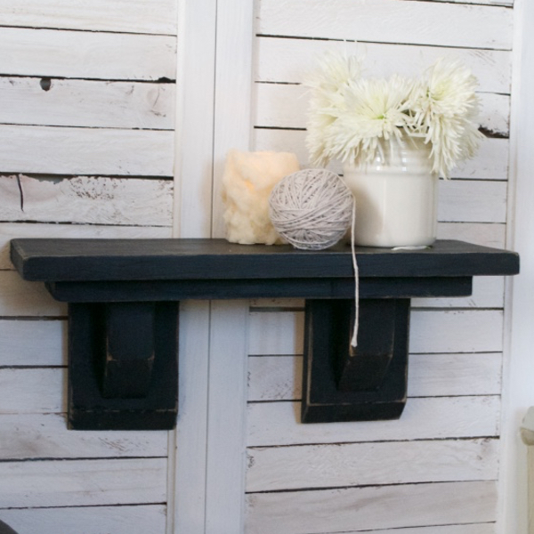 Craftsman Farmhouse Shelf Black | Country Design Style | countrydesignstyle.com
