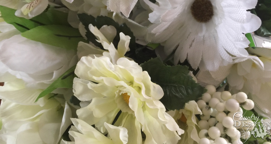 Dollar Store Silk Flowers for Drape | Country Design Style | countrydesignstyle.com