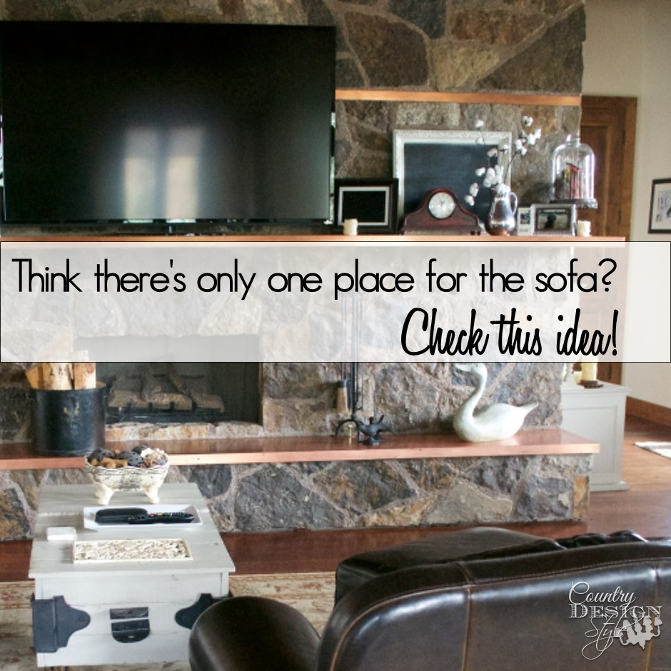 Sofa Placement idea | Country Design Style | countrydesignstyle.com