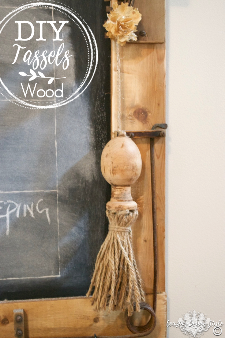 DIY Tassels made from finals and twine for rustic farmhouse style PN5 | Country Design Style | countrydesignstyle.com
