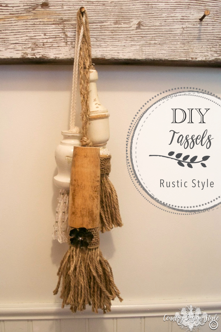 DIY Tassles made from finals and twine for rustic farmhouse style PN3 | Country Design Style | countrydesignstyle.com
