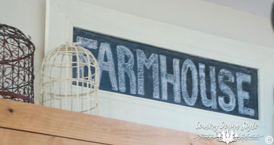 Farmhouse Chalkboard Sign Vintage Inspired | Country Design Style | countrydesignstyle.com