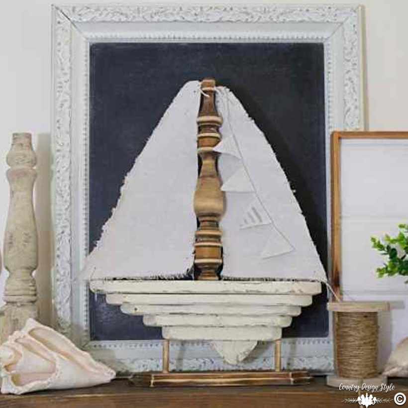 DIY-Sailboat Decor SQ | Country Design Style | countrydesignstyle.com