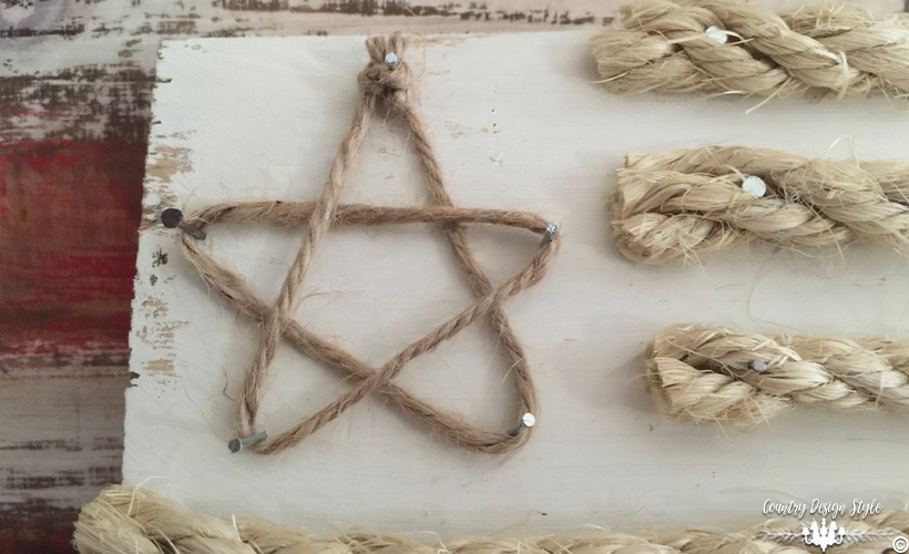 Rustic-wood-flag-with-rope | Country Design Style | countrydesignstyle.com