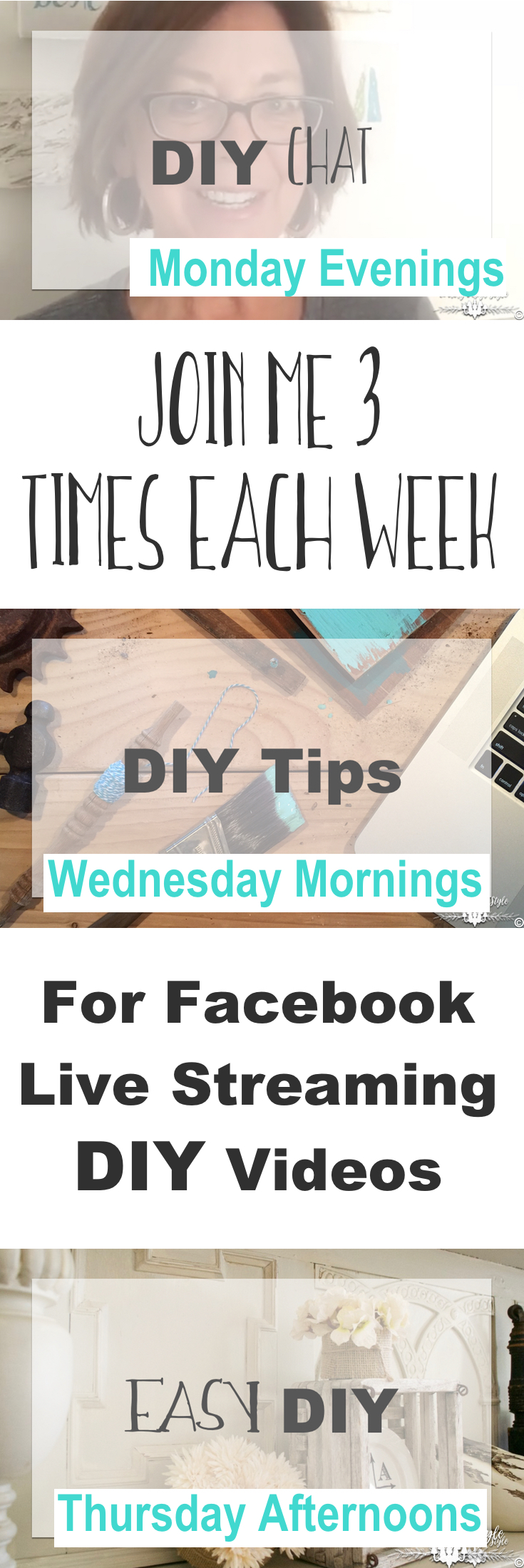 Facebook-live-DIY-videos-3-times-weekly | Country Design Style | countrydesignstyle.com