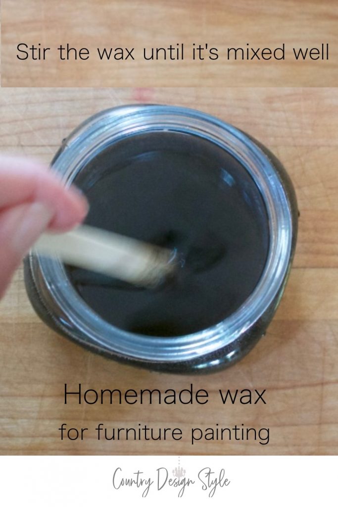 stirring homemade wax