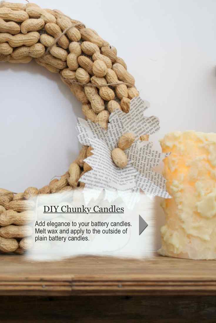 diy-peanut-wreath-with-chunky-candle-country-design-style-countrydesignstyle-com
