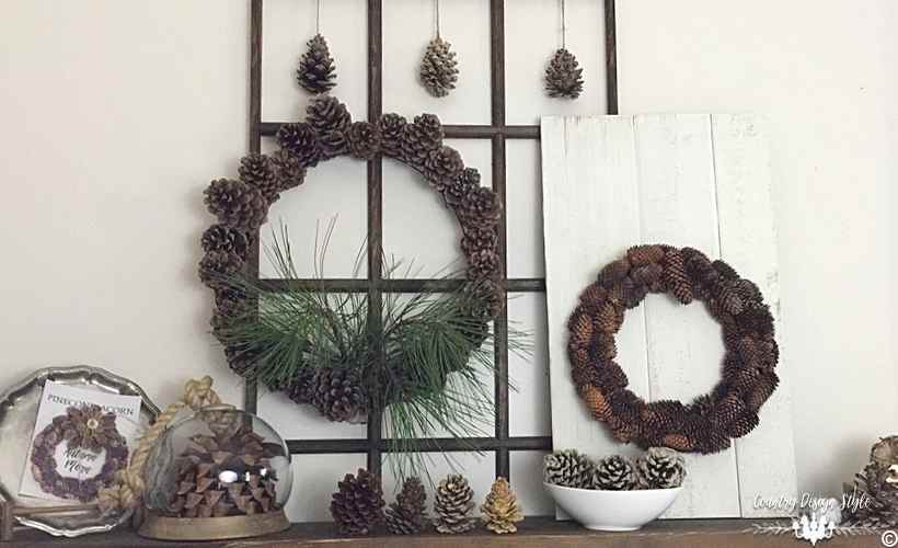 Blooming Pine Cone Wreath