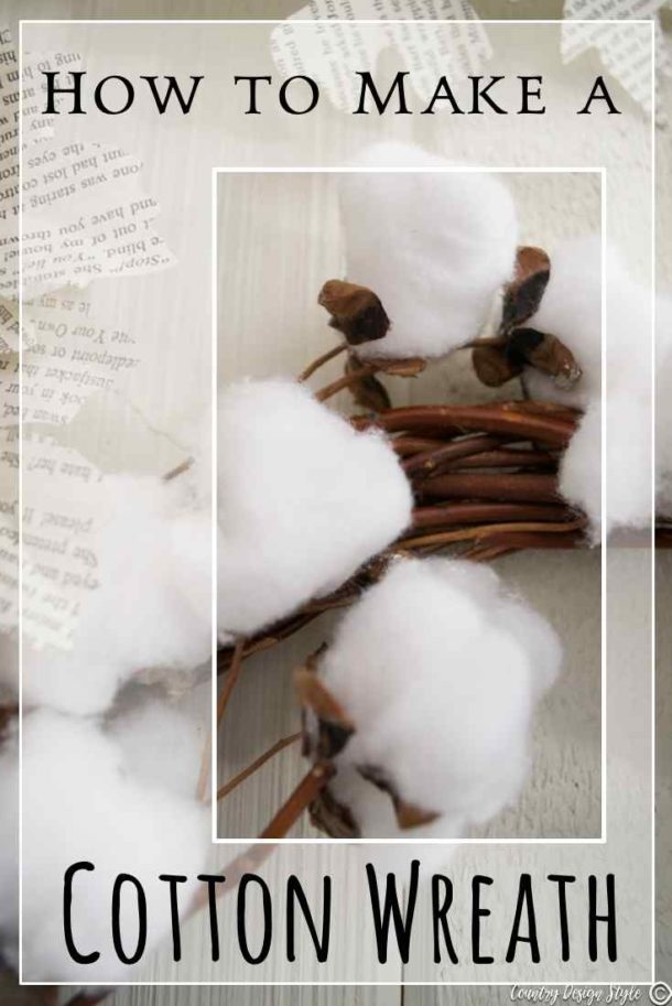 DIY Cotton Wreath Country Design Style
