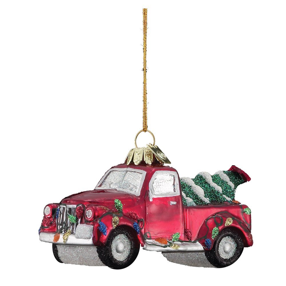 Red pickup ornament