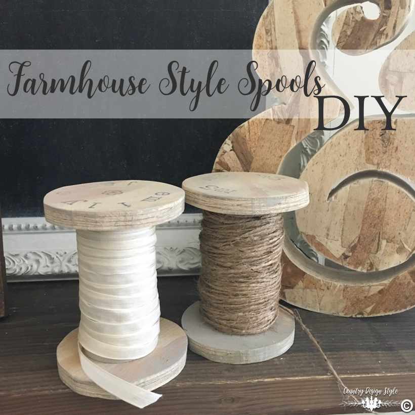 Farmhouse Style Spools DIY Square | Country Design Style | countrydesignstyle.com