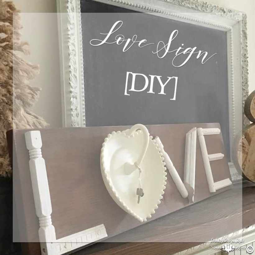 Love Sign [DIY] SQ | Country Design Style | countrydesignstyle.com