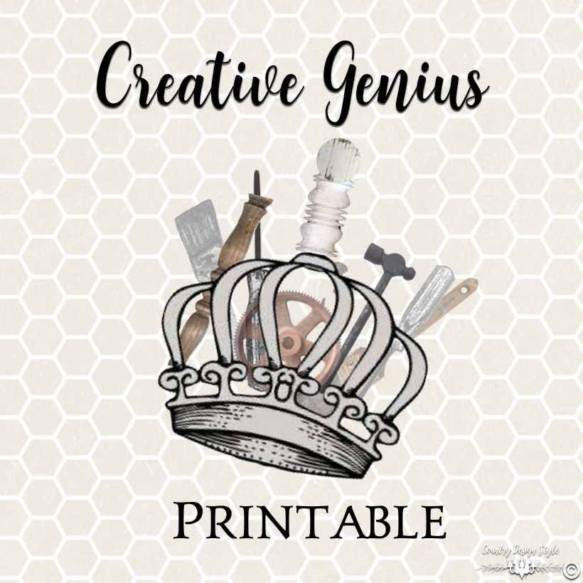 Creative Genius Printable SQ| Country Design Style | countrydesignstyle.com