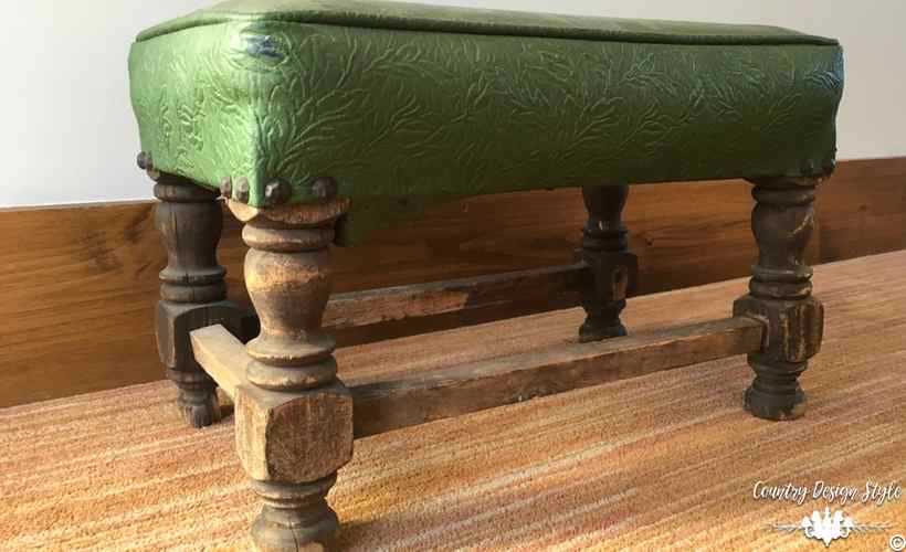 Footstool makeover | Country Design Style | countrydesignstyle.com