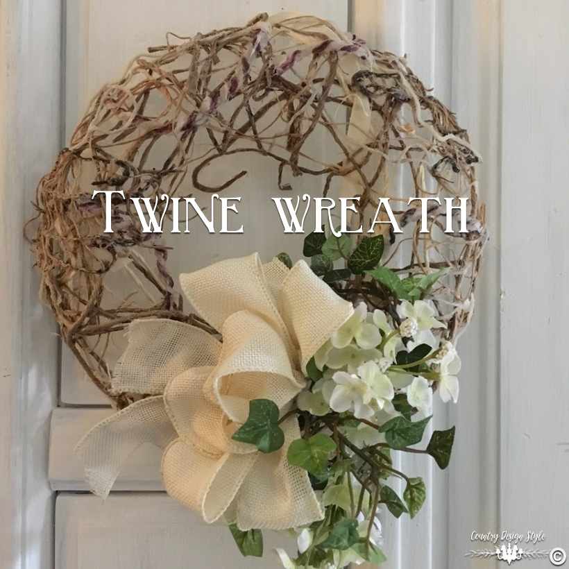 Making-a-mesh-wreath-of-twine-sq | Country Design Style | countrydesignstyle.com