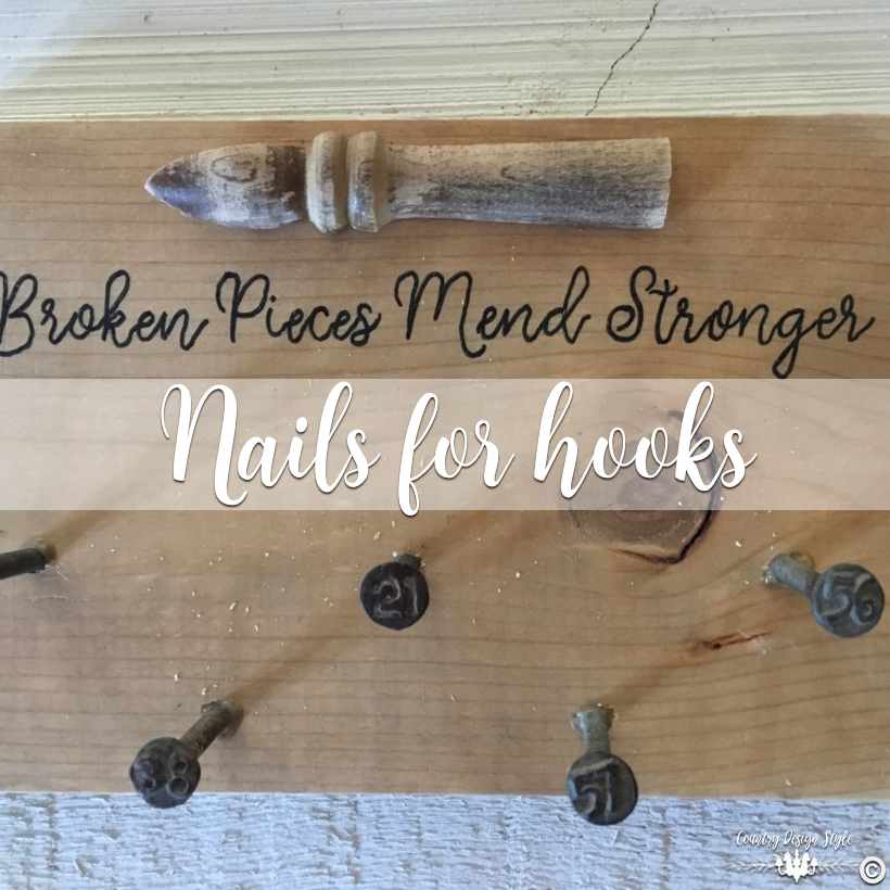 Nailed Hooks [DIY] SQ | Country Design Style | countrydesignstyle.com