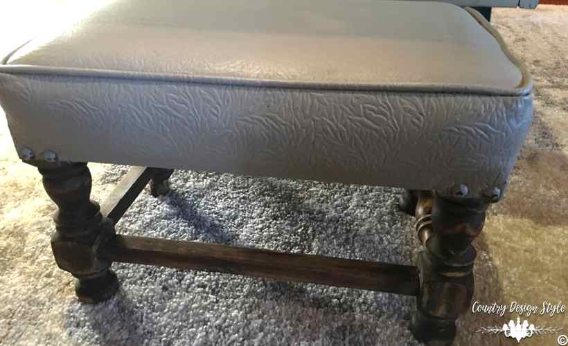 footstool makeover finished | Country Design Style | countrydesignstyle.com