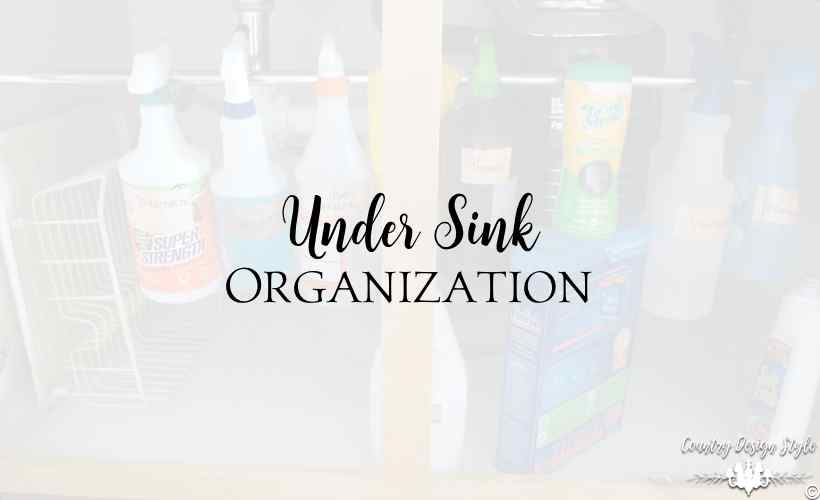 Under the Sink Organization Idea