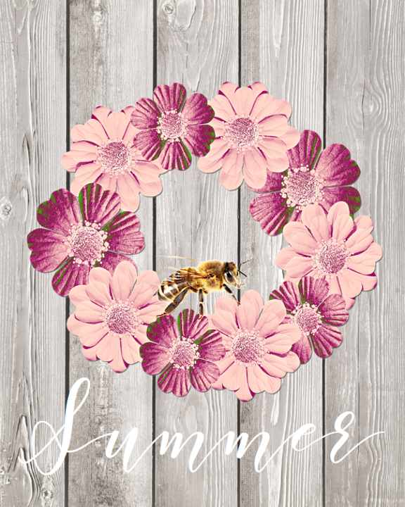 Beautiful-Summer-wreaths-printable-image | Country Design Style | countrydesignstyle.com