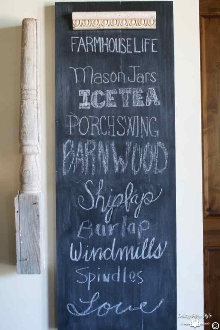 How-to-make-an-easy-DIY-chalkboard-with-scrap-wood-farmhouse | Country Design Style | countrydesignstyle.com