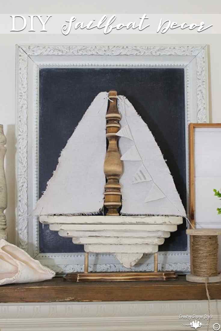 DIY-Sailboat-decor pin 1 | Country Design Style | countrydesignstyle.com
