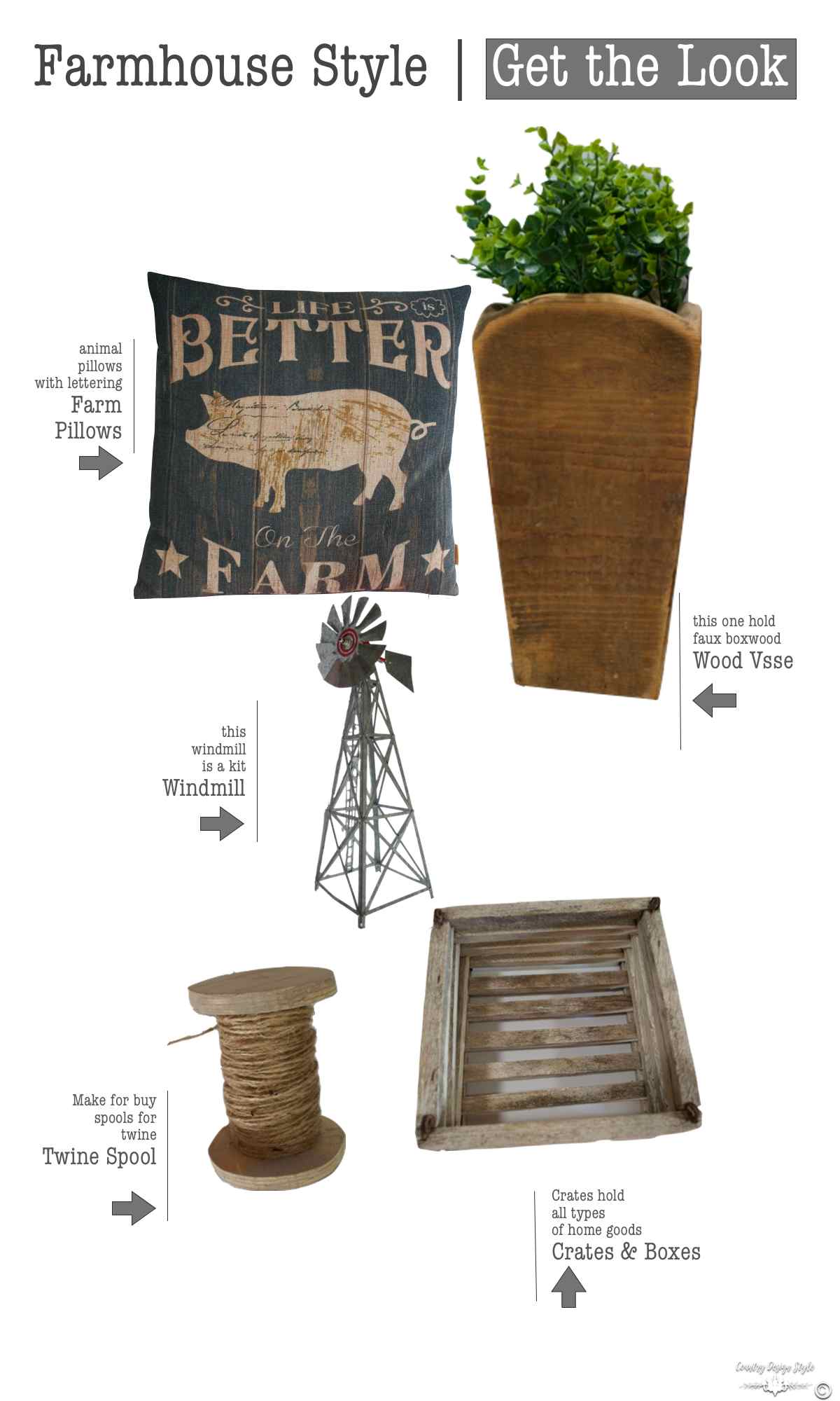Farmhouse Style Get the Look | Country Design Style | countrydesignstyle.com