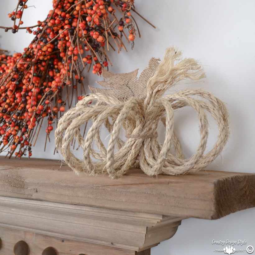 5 minute rope pumpkin | Country Design Style | countrydesignstyle.com
