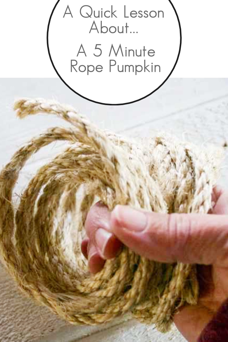 5 minute rope pumpkin