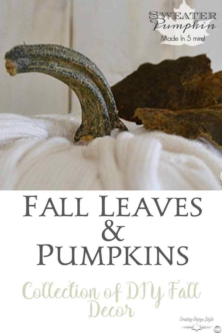 Fall Leaves and Pumpkins pin | Country Design Style | countrydesignstyle.com