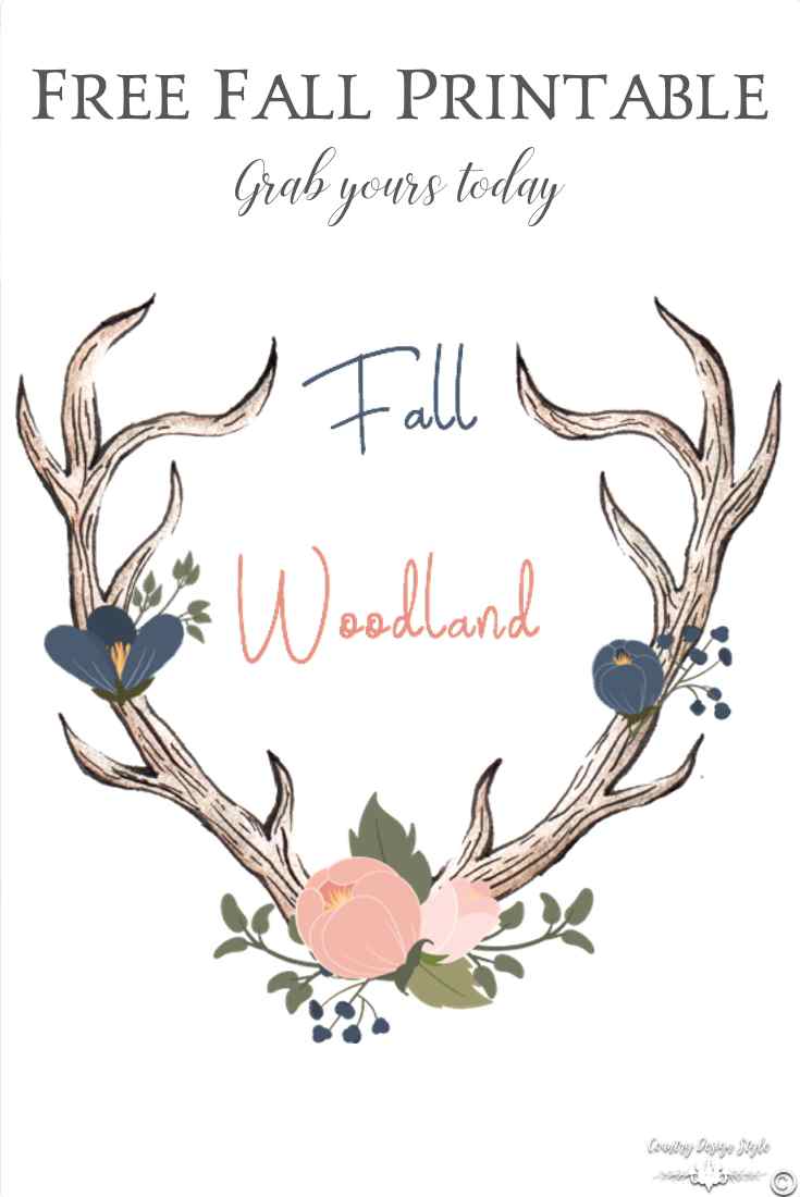 Fall Woodland Printable pn | Country Design Style | countrydesignstyle.com