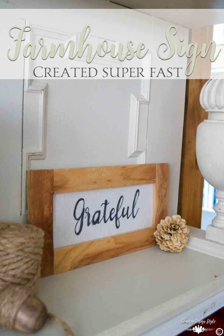 Farmhouse art sign on drop cloth | Country Design Style | countrydesignstyle.com