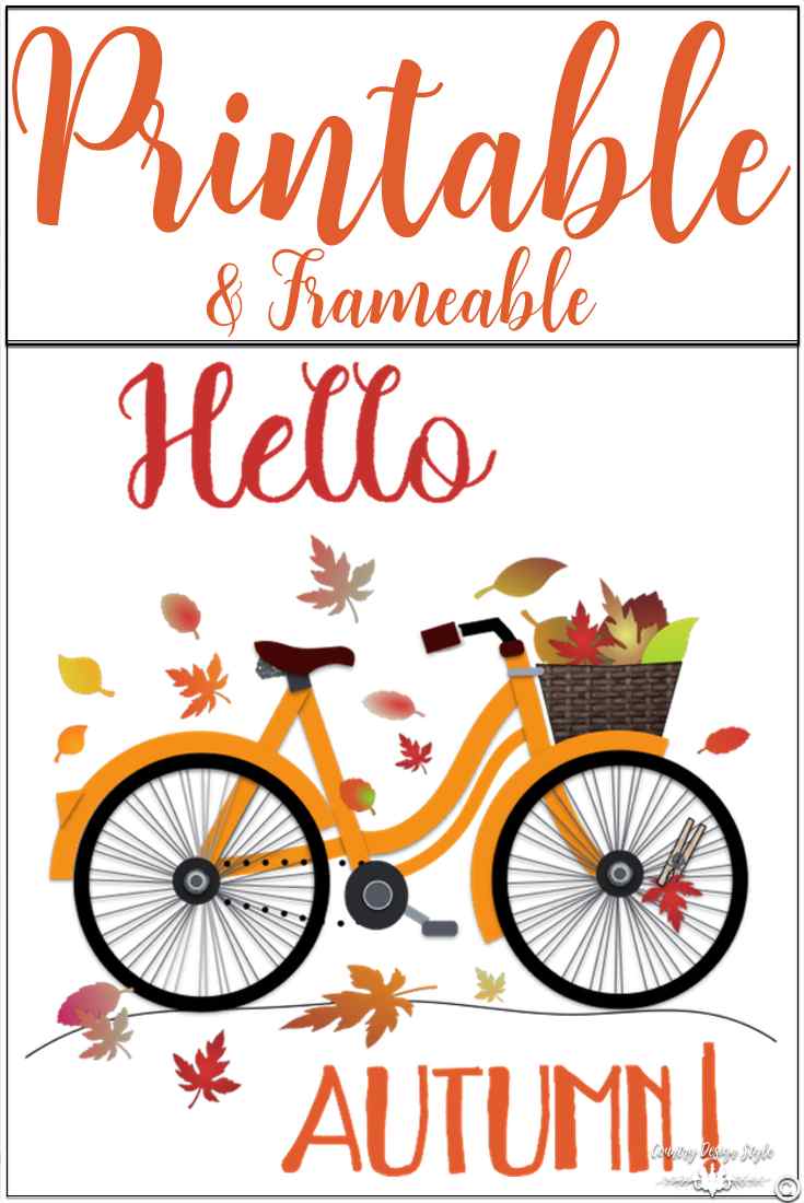 Printable fall leaves and bike pin 1 | Country Design Style | countrydesignstyle.com
