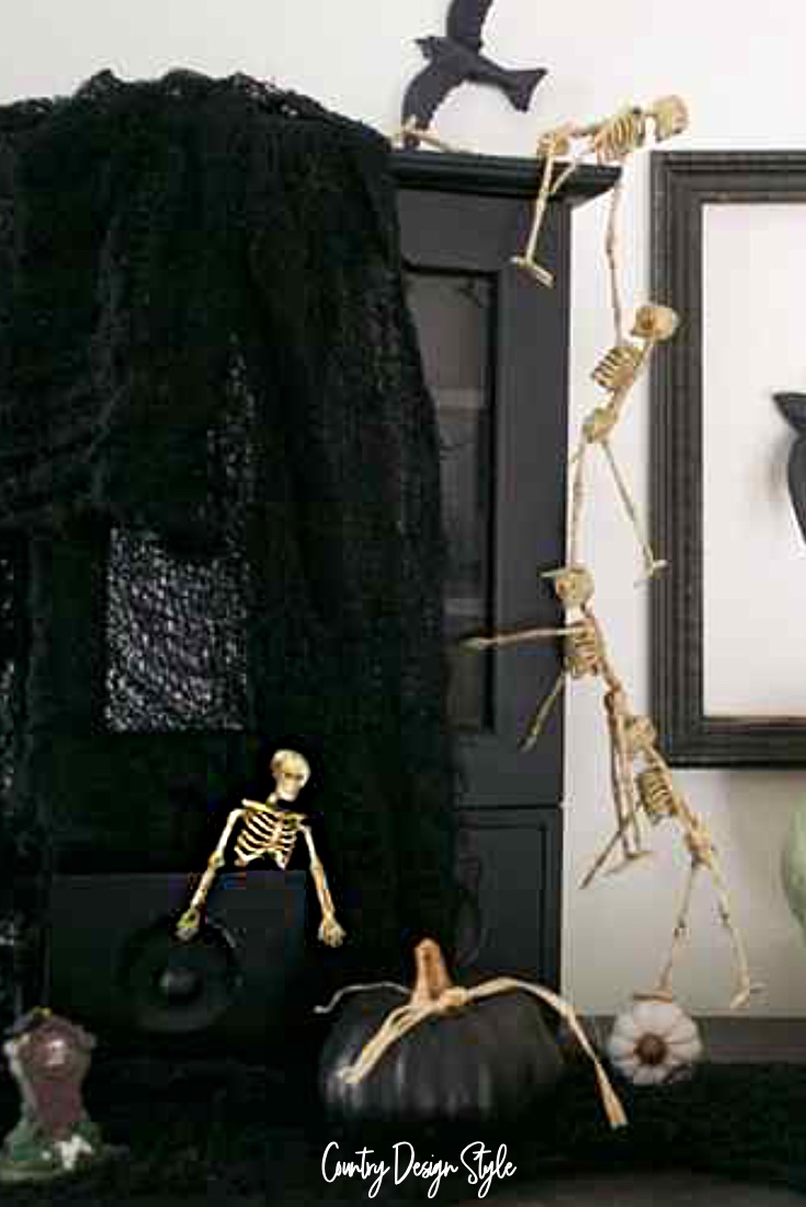 Funny Halloween display skeleton in drawer