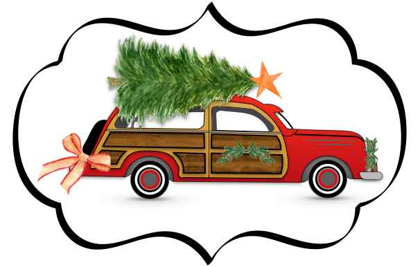 Woodie Christmas Car image | Country Design Style | countrydesignstyle.com