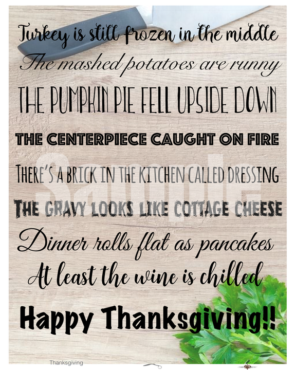 Funny Thanksgiving Printables - Country Design Style
