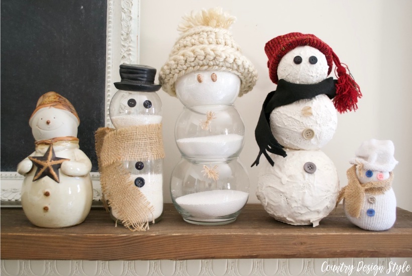 Winter snowman family | Country Design Style | countrydesignstyle.com
