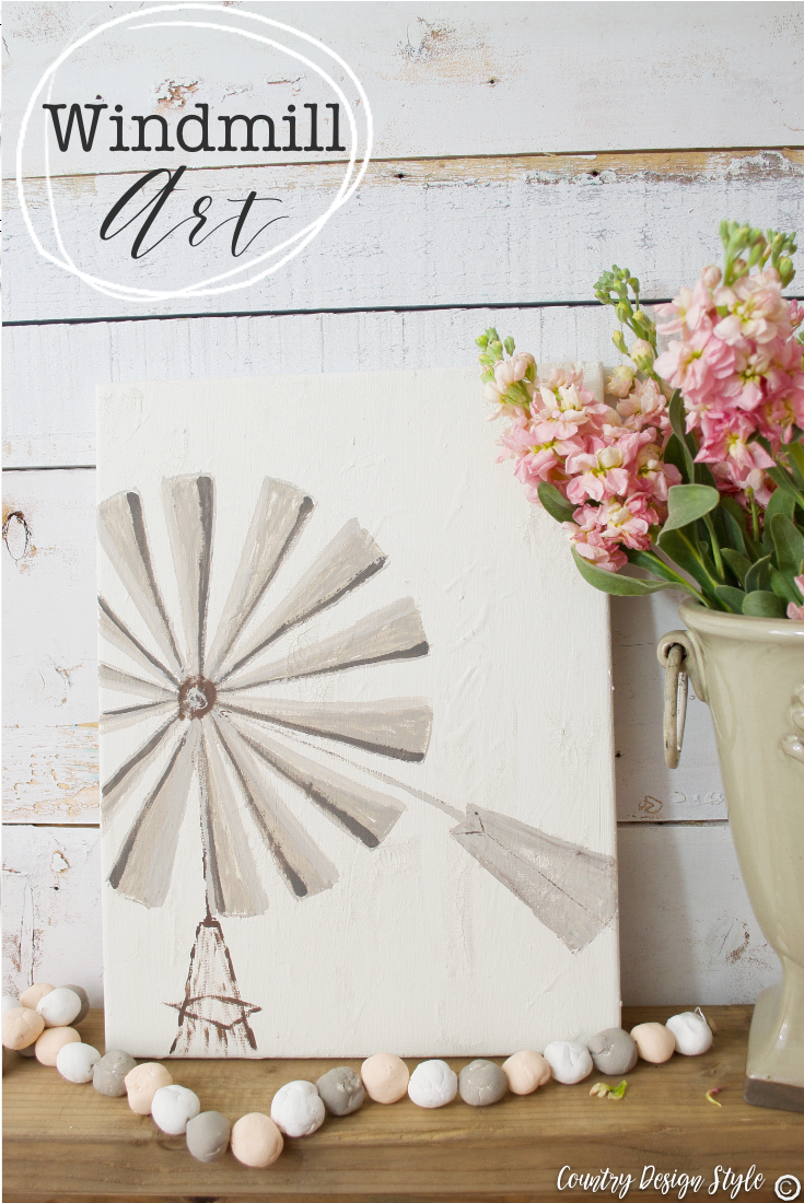 How to create this simple windmill art and craft paint storage | Country Design Style | countrydesignstyle.com