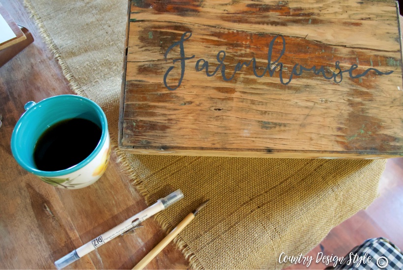 Lettered thrift store cheap wood crates | Country Design Style | countrydesignstyle.com