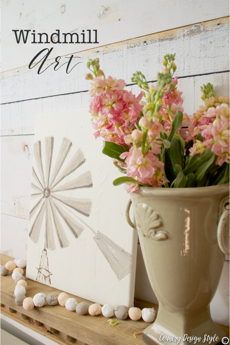 windmill art and simlest craft paint storage idea | Country Design Style | countrydesignstyle.com