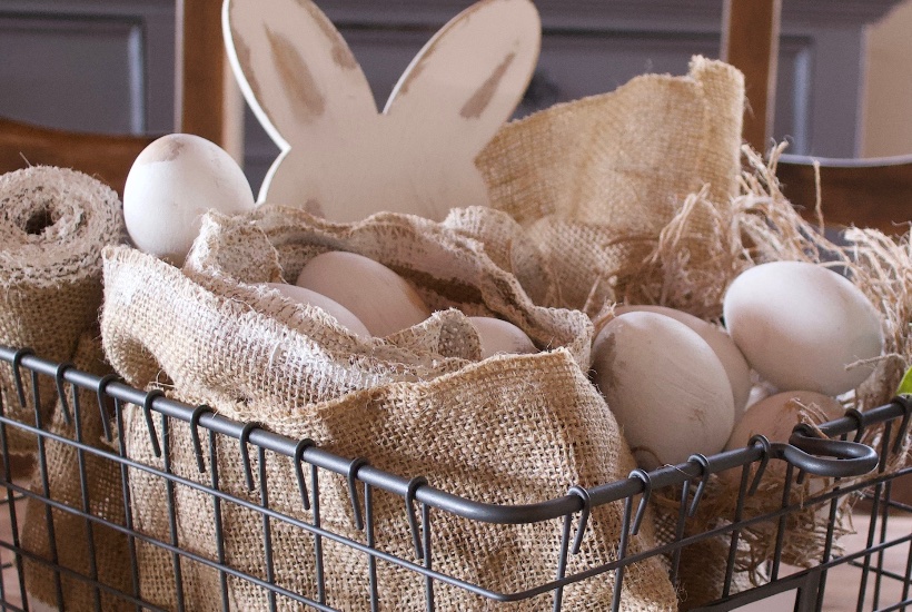 How to make a farmhouse Easter display basket