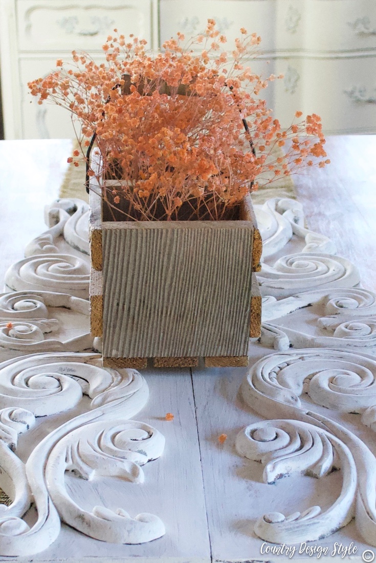 Upcycled furniture pieces makes the dinner table 