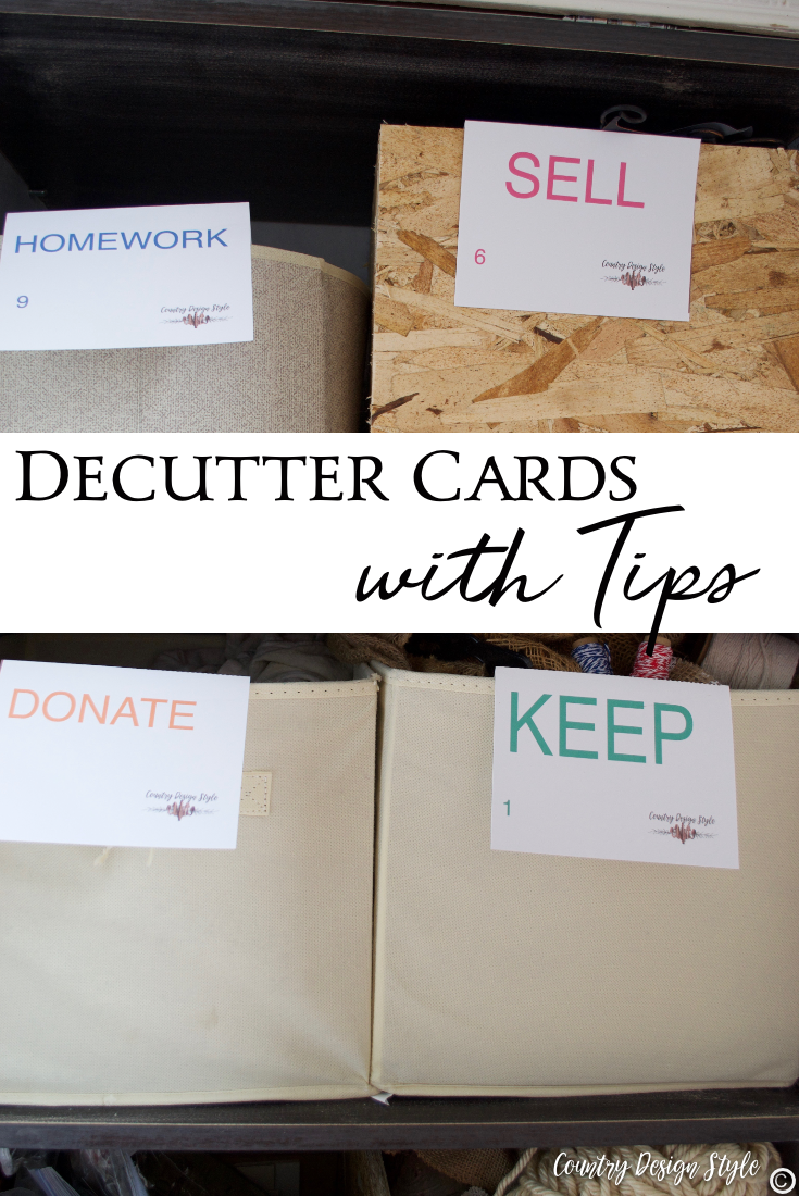 How to declutter using cards