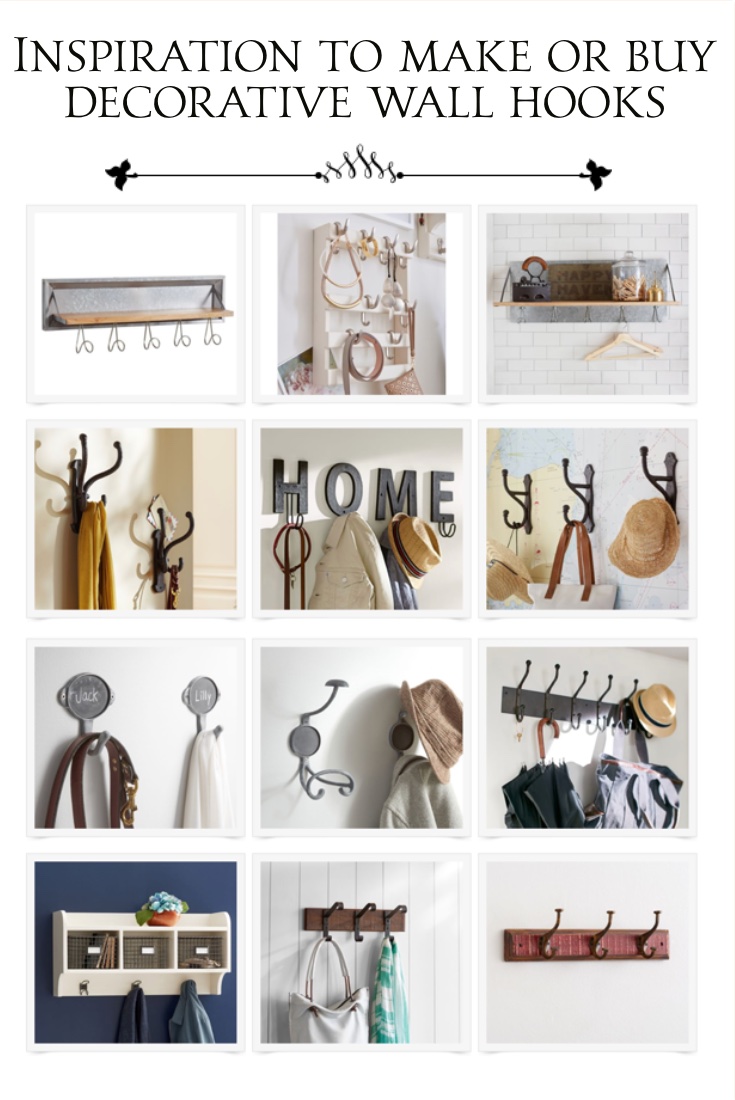 collection of decorative wall hooks