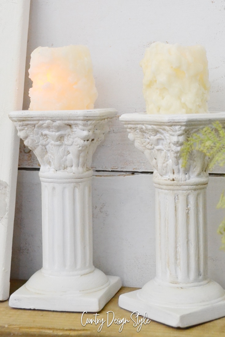 How to makeover updated gold candleholders after