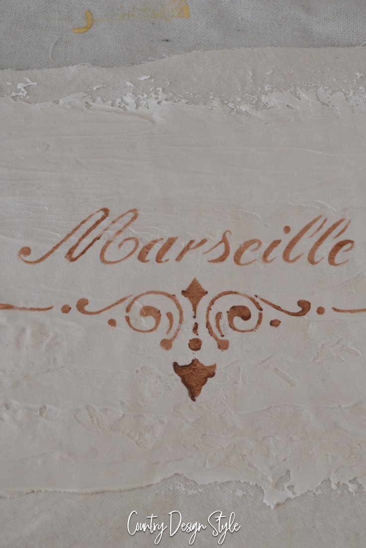 stencil for vintage country french sign